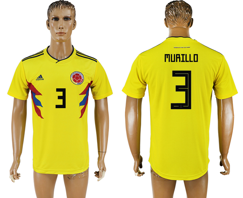 2018 world cup Maillot de foot COLUMBIA #3 MURILLO YELLOW